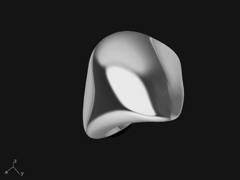 PEAR BOMBE RING stl verified 3D print model_3
