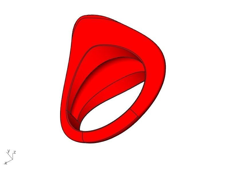 PEAR BOMBE RING stl verified 3D print model_7