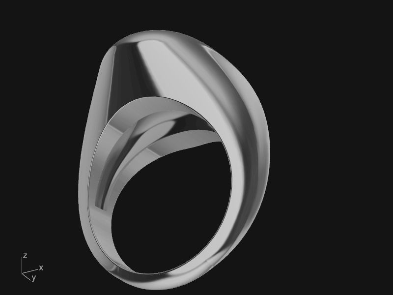 PEAR BOMBE RING stl verified 3D print model_1
