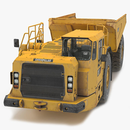 Mining Truck CAT AD45B Dirty 3D model
