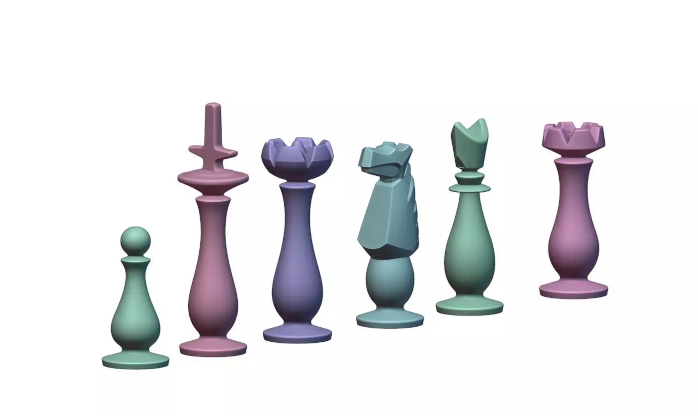 G Williams Chess piece 3D print model