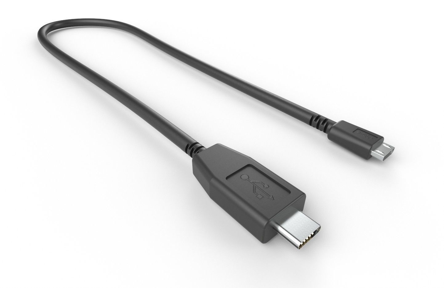 USB Cable M12 Low-poly 3D model_2