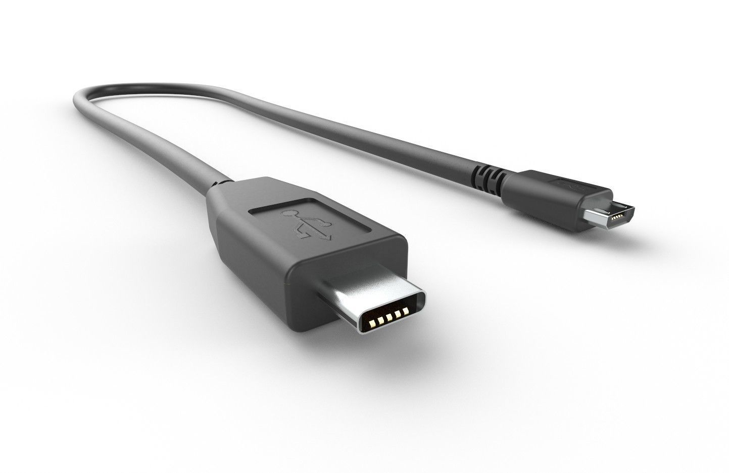 USB Cable M12 Low-poly 3D model_4