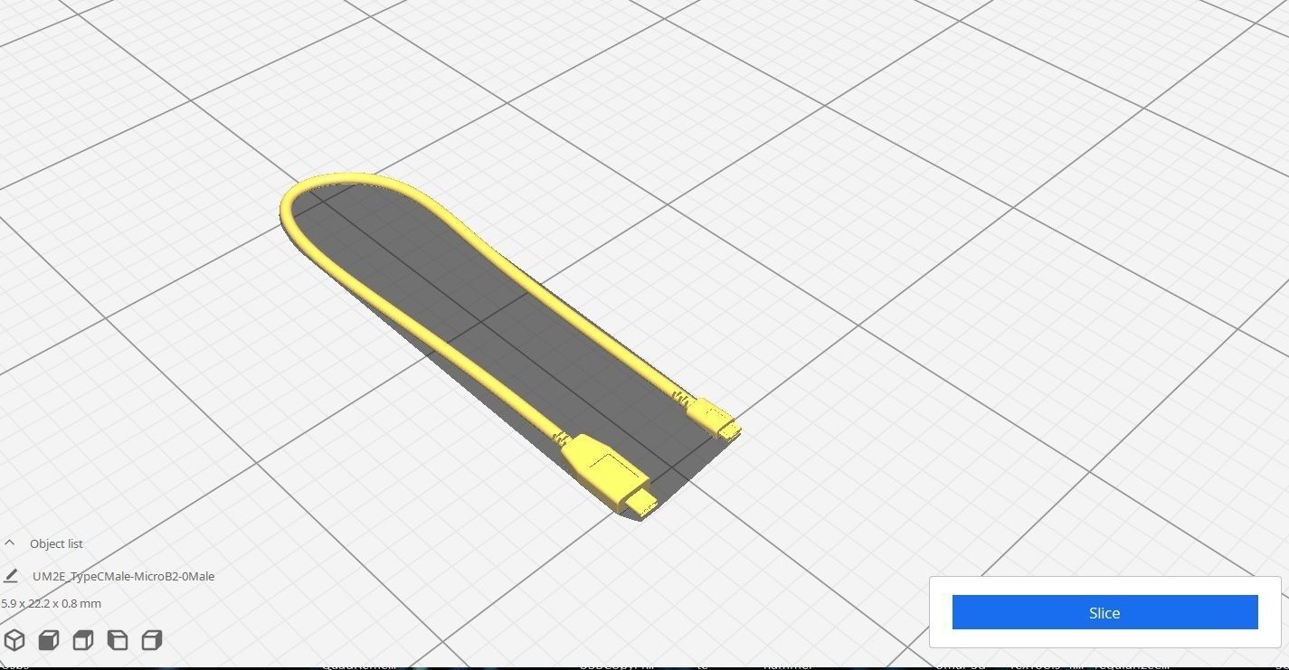 USB Cable M12 Low-poly 3D model_1