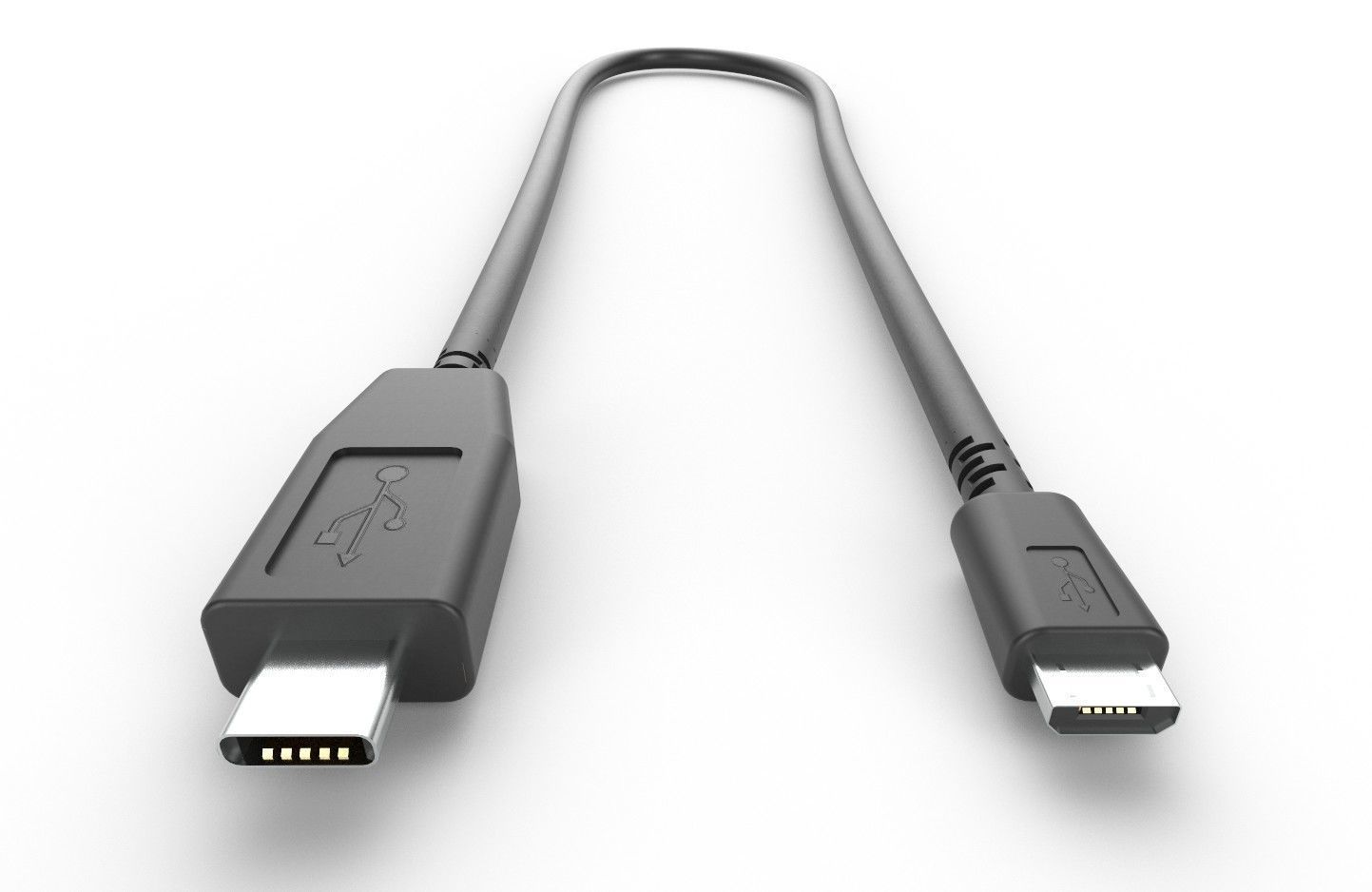 USB Cable M12 Low-poly 3D model_6