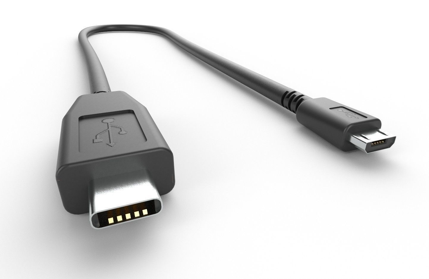 USB Cable M12 Low-poly 3D model_14