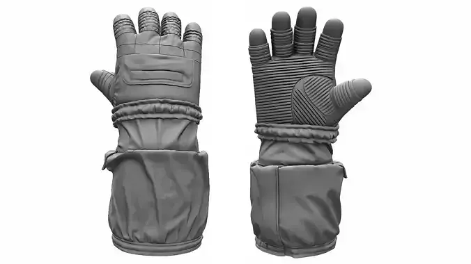 Astronaut Gloves - High Poly 3D model