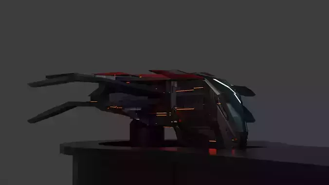 Spaceship futuristic on table