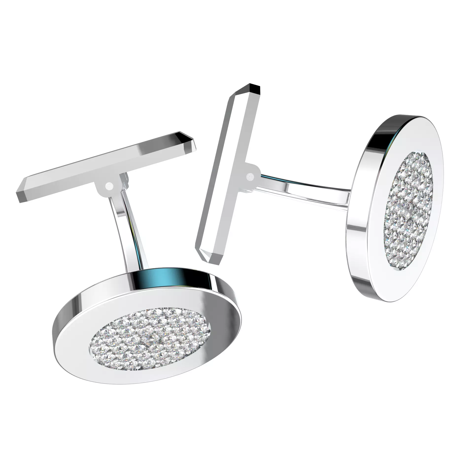 Round Cufflink  3D print model_0