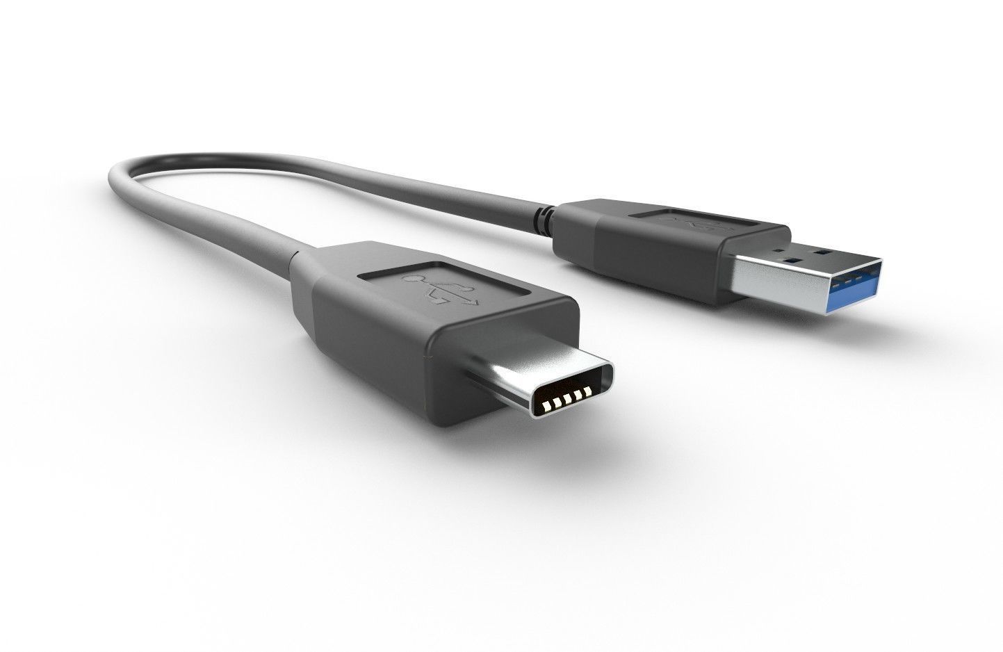USB Cable M13 Low-poly 3D model_3