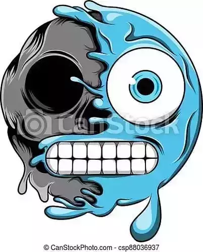 Scary Emoji 3D Model 3D print model