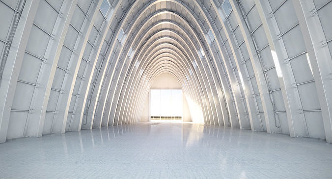 Tall Hangar 002 3D model