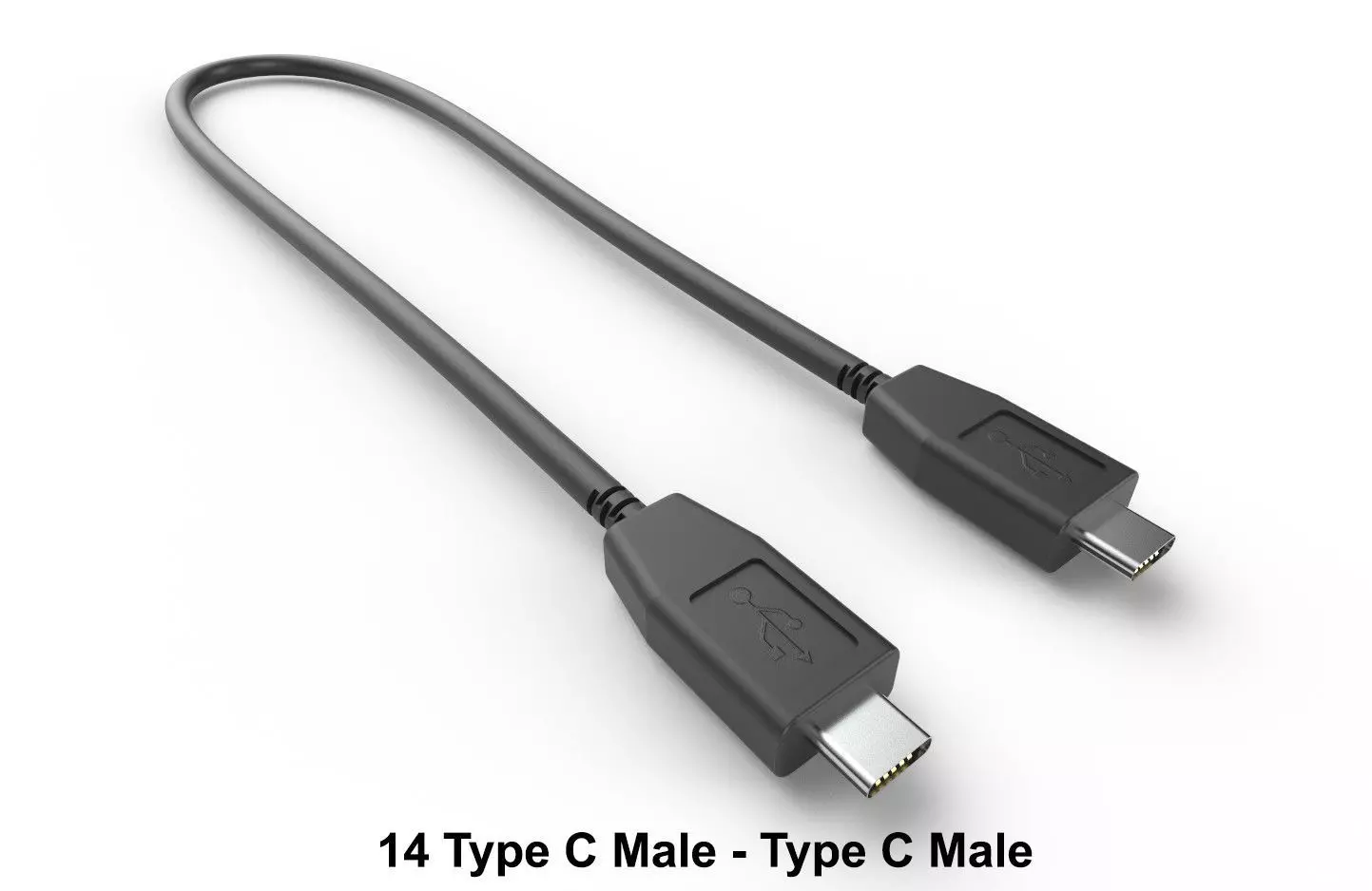 USB Cable M14 Low-poly 3D model