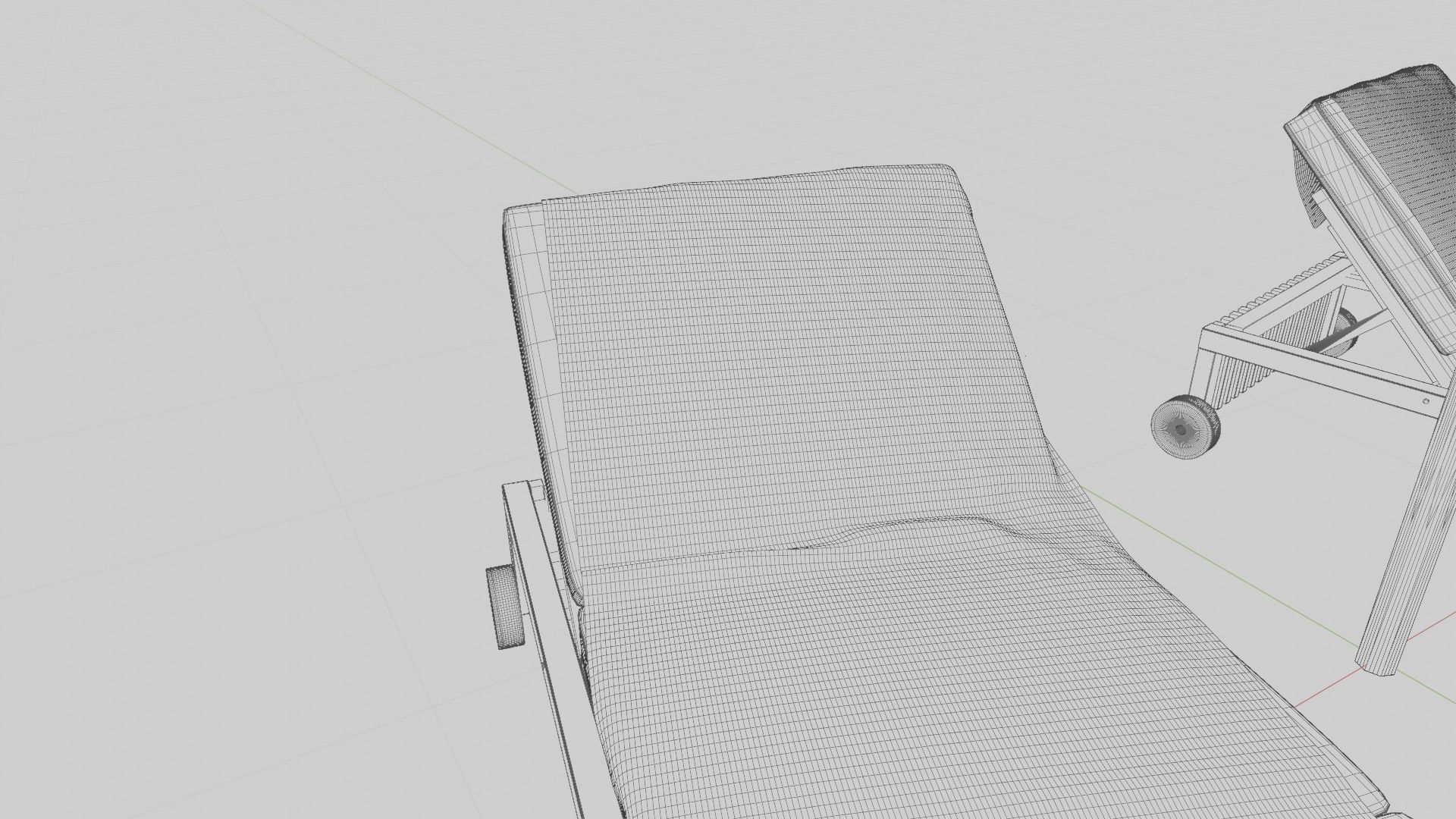 Sun Lounger and Parasol Set 3D model_9