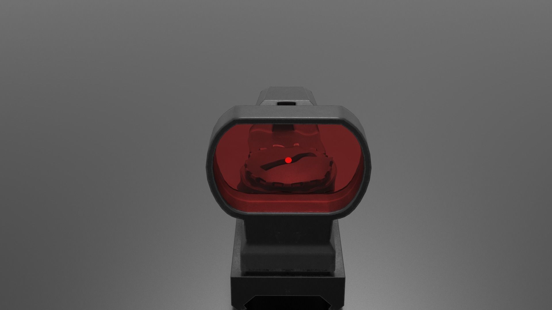 Reflex Red Dot Sight Low-poly 3D model_3