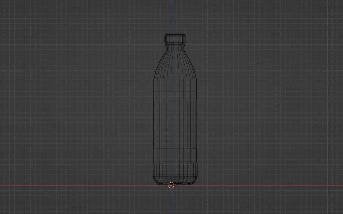 Bottle water Low-poly 3D model_12