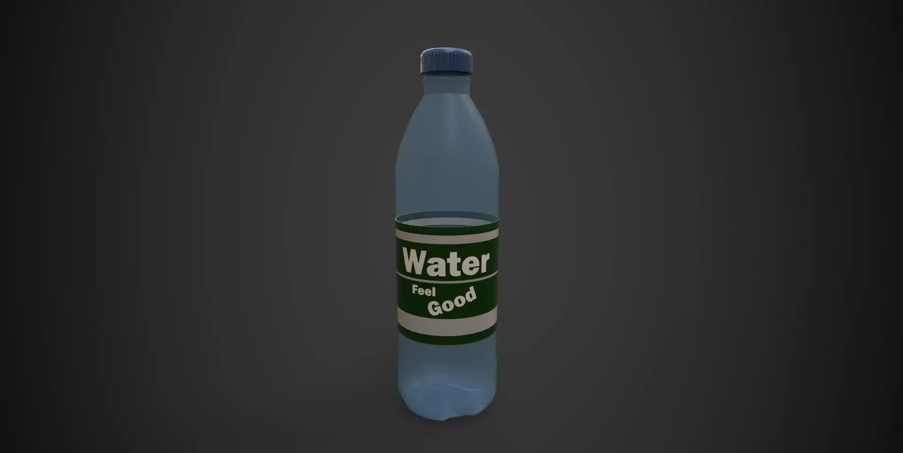 Bottle water Low-poly 3D model_0