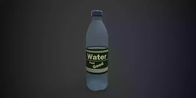 Bottle water Low-poly 3D model