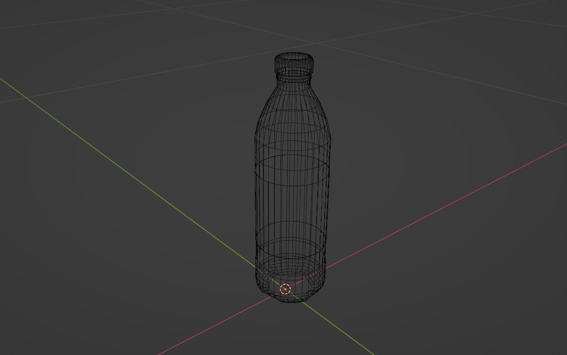 Bottle water Low-poly 3D model_13