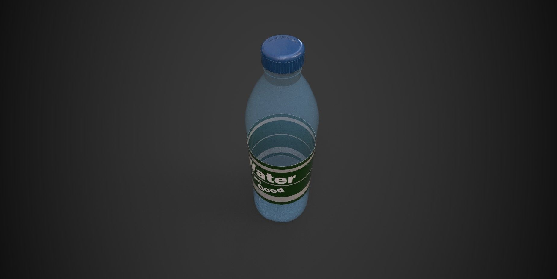 Bottle water Low-poly 3D model_1