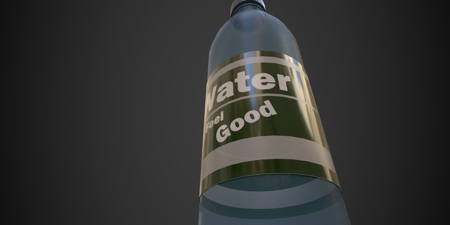 Bottle water Low-poly 3D model_4