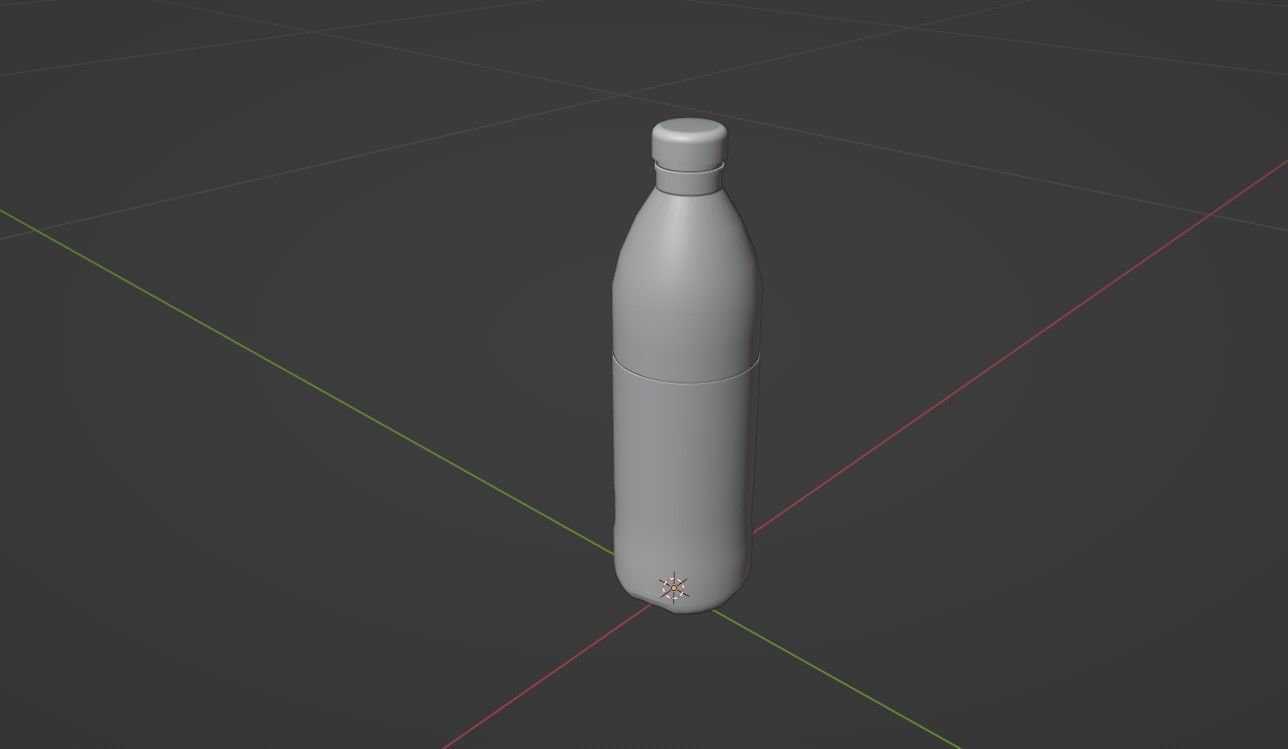 Bottle water Low-poly 3D model_7