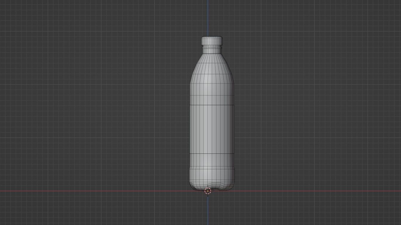 Bottle water Low-poly 3D model_9