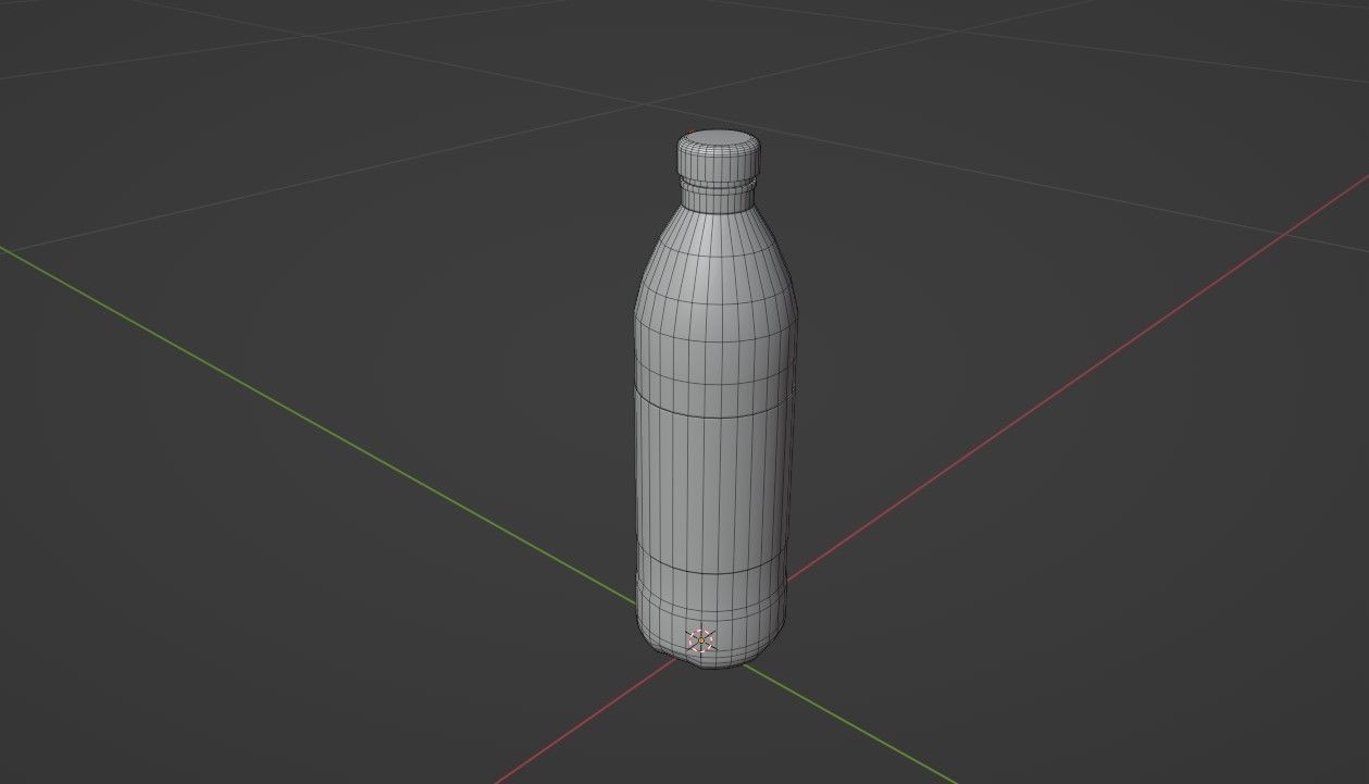 Bottle water Low-poly 3D model_8
