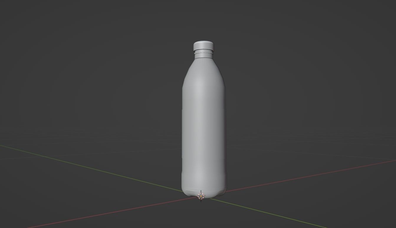 Bottle water Low-poly 3D model_5