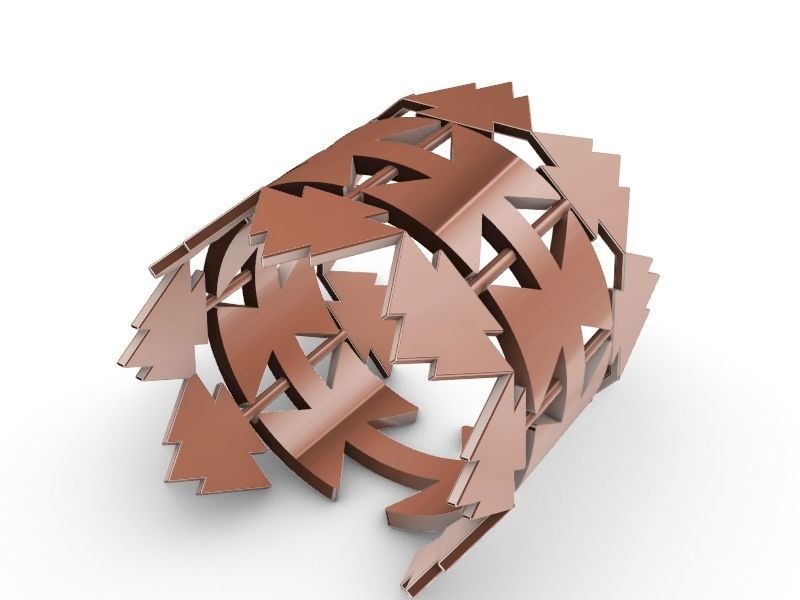 christmas tree ring stl verified  3D print model_8