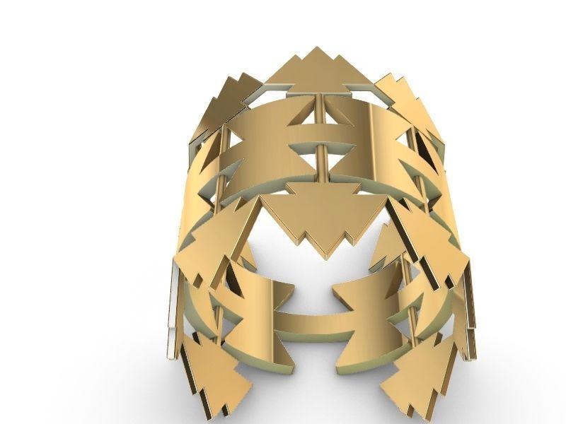 christmas tree ring stl verified  3D print model_7