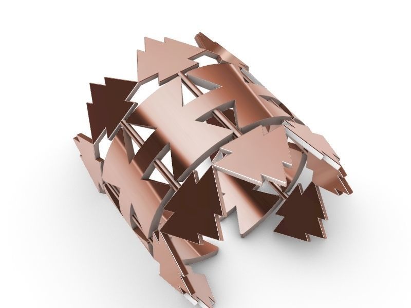 christmas tree ring stl verified  3D print model_2