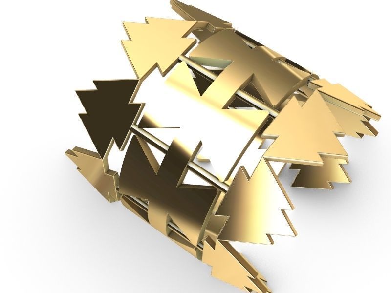 christmas tree ring stl verified  3D print model_3