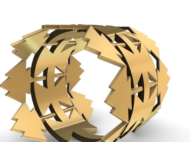 christmas tree ring stl verified  3D print model_6