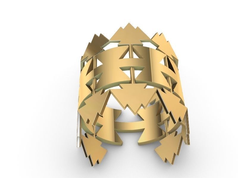 christmas tree ring stl verified  3D print model_4