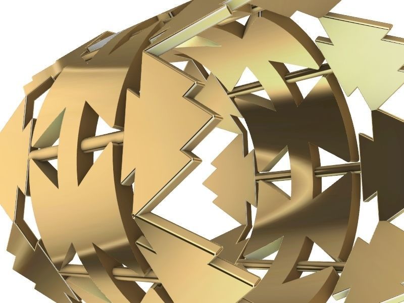 christmas tree ring stl verified  3D print model_5