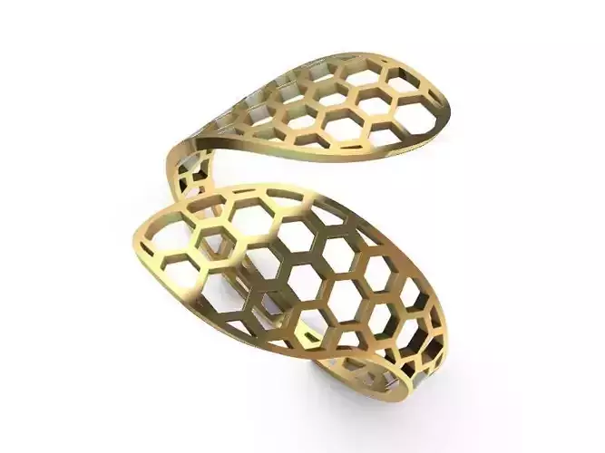 bypass hexagon jali ring stl verified 