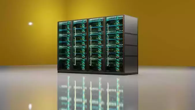 Server rack 3D model