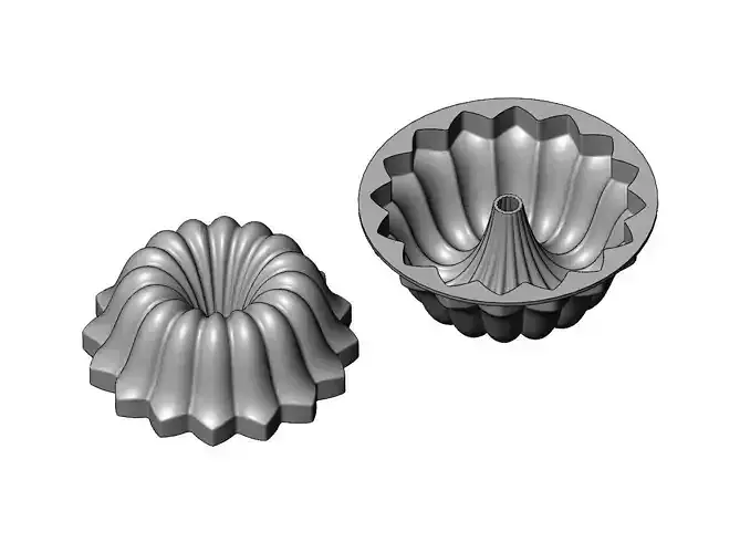 Lotus shaped rosette onlay relief and mold