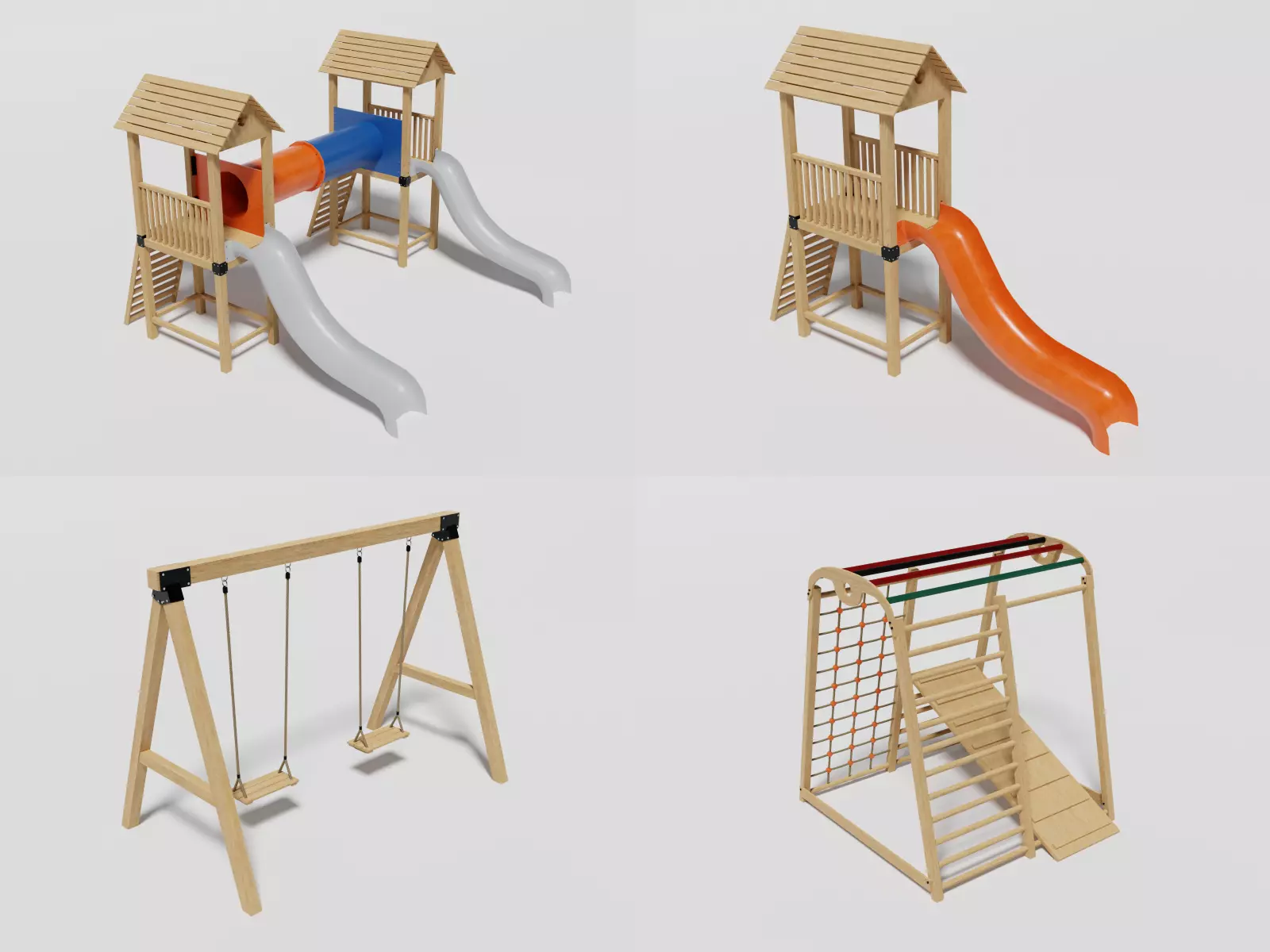 Playground pack v1 Low-poly 3D model_0