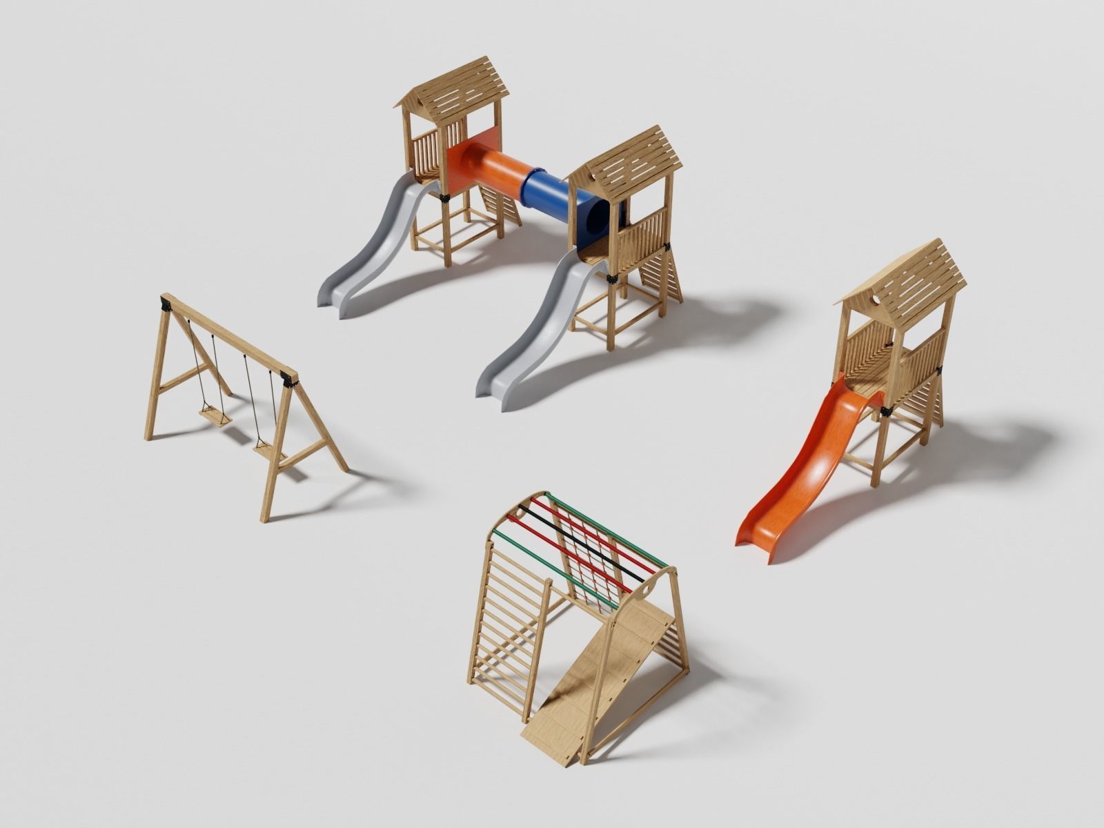 Playground pack v1 Low-poly 3D model_1