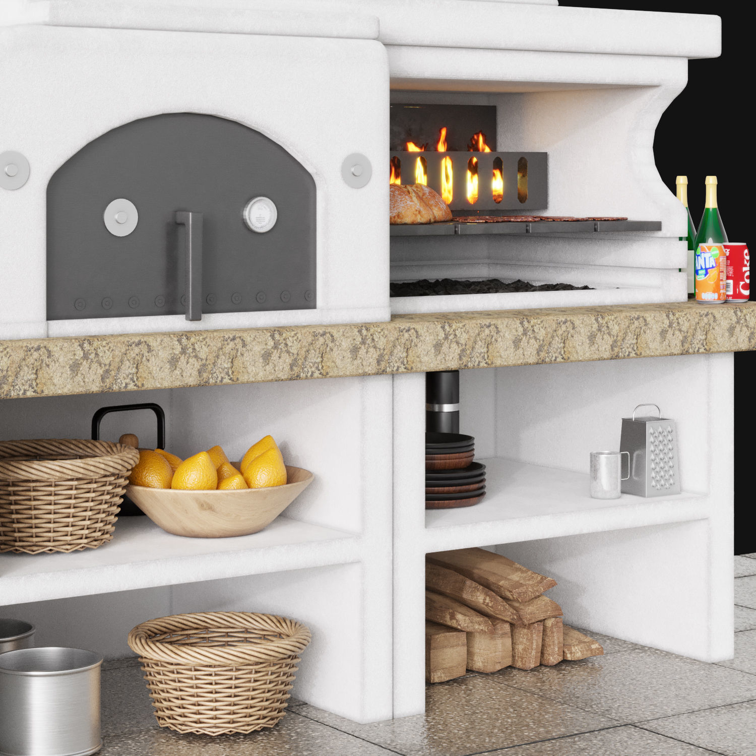 palazzetti grill 3D model_3