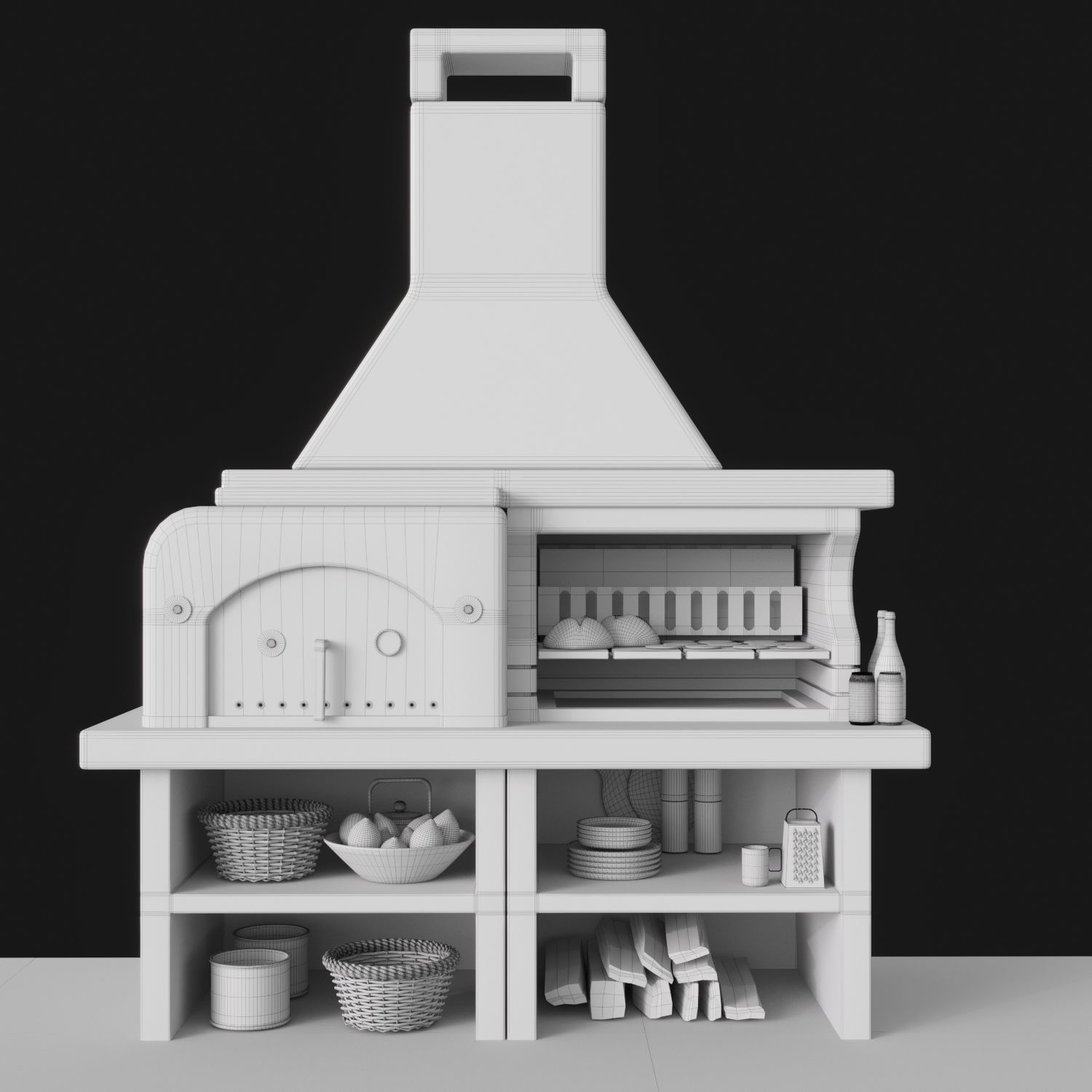 palazzetti grill 3D model_5