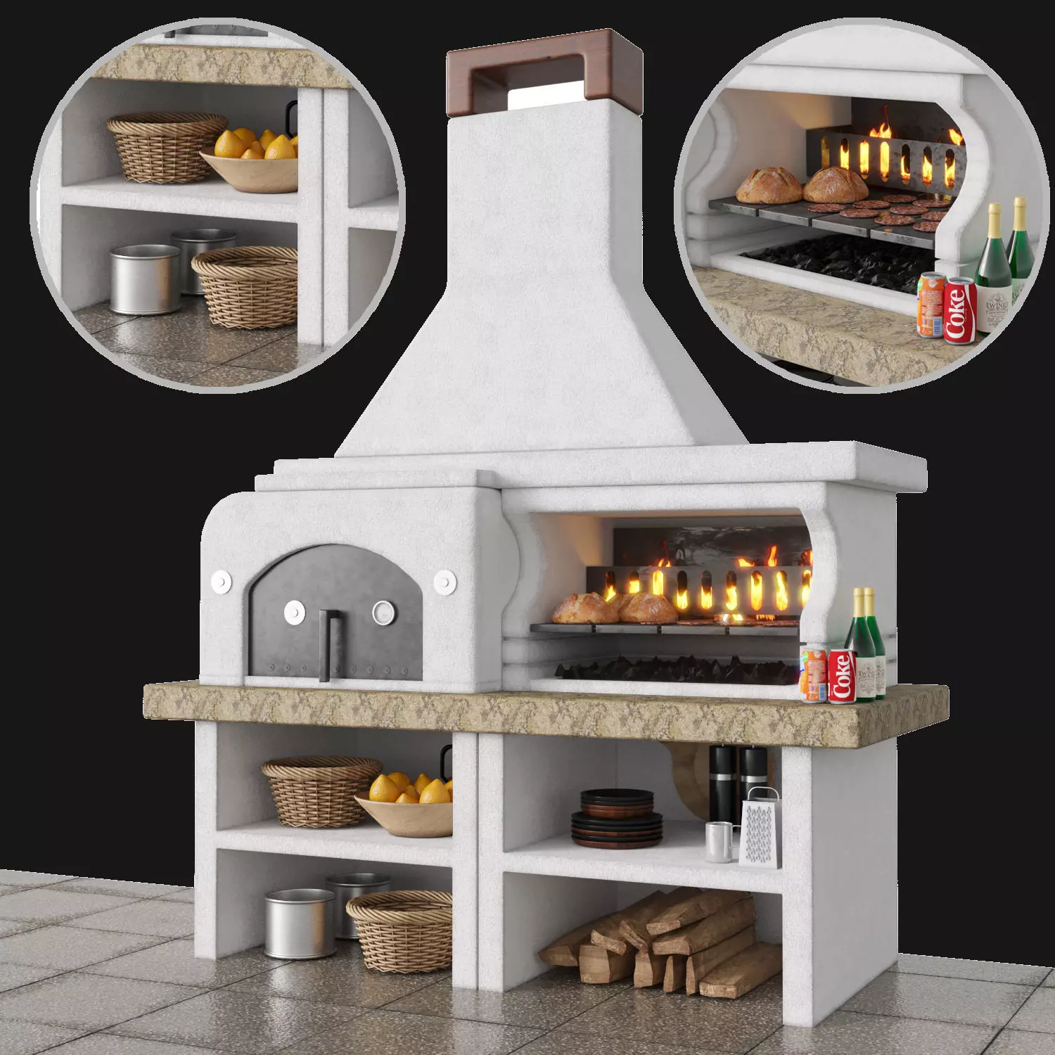 palazzetti grill 3D model_0