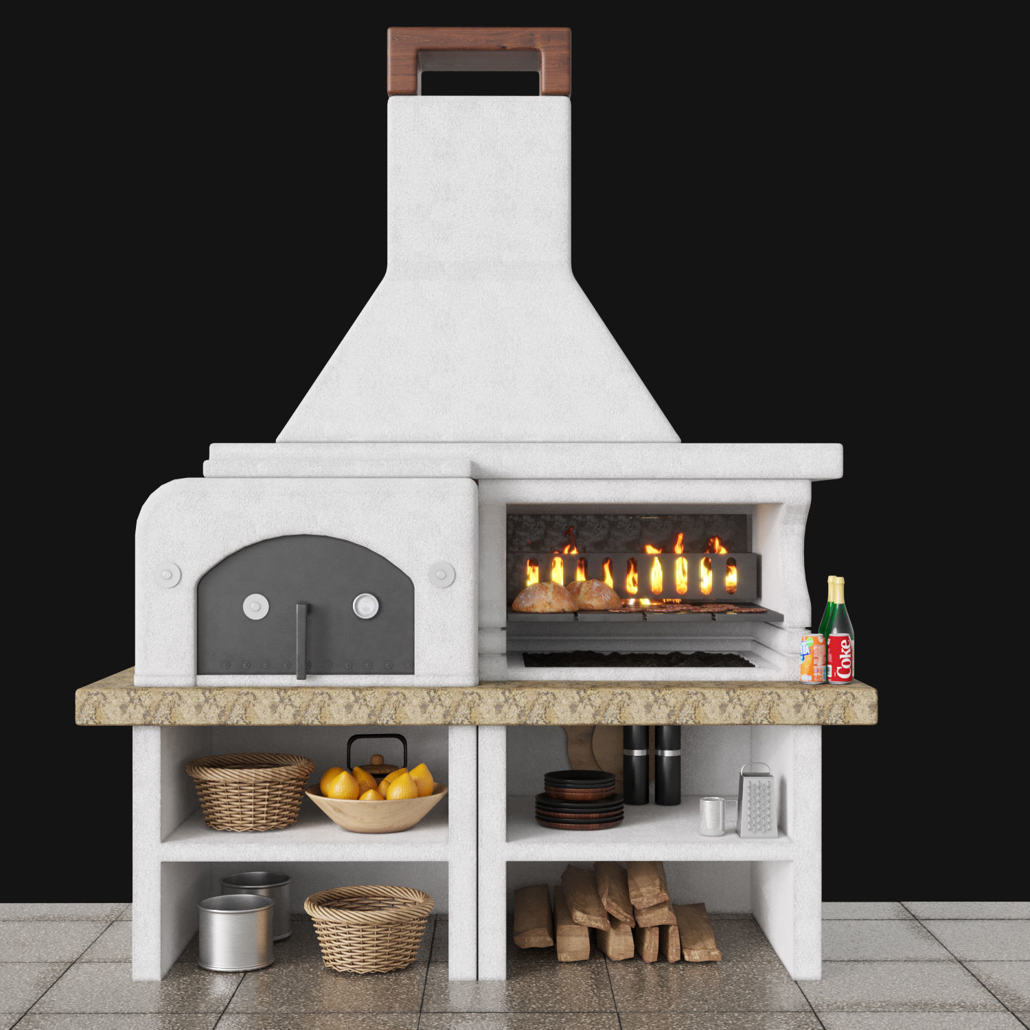 palazzetti grill 3D model_4