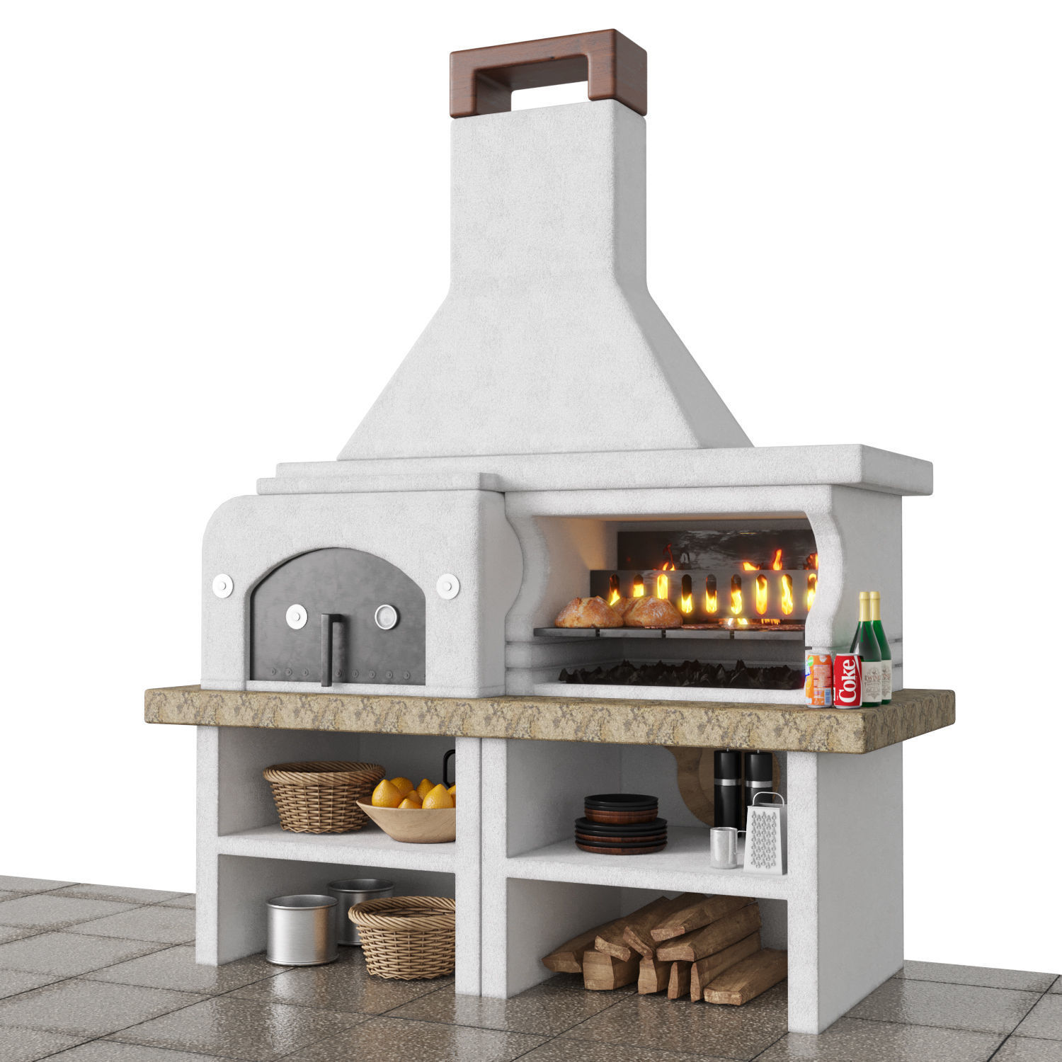 palazzetti grill 3D model_1