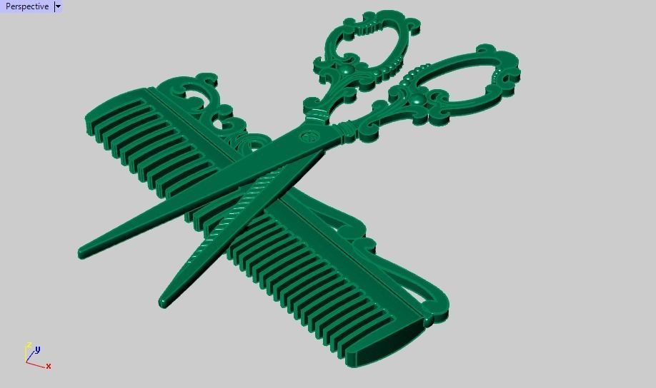 scissor PENDANT 3D print model_15