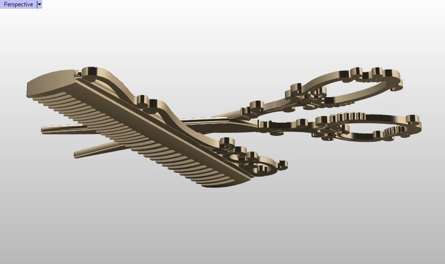 scissor PENDANT 3D print model_23