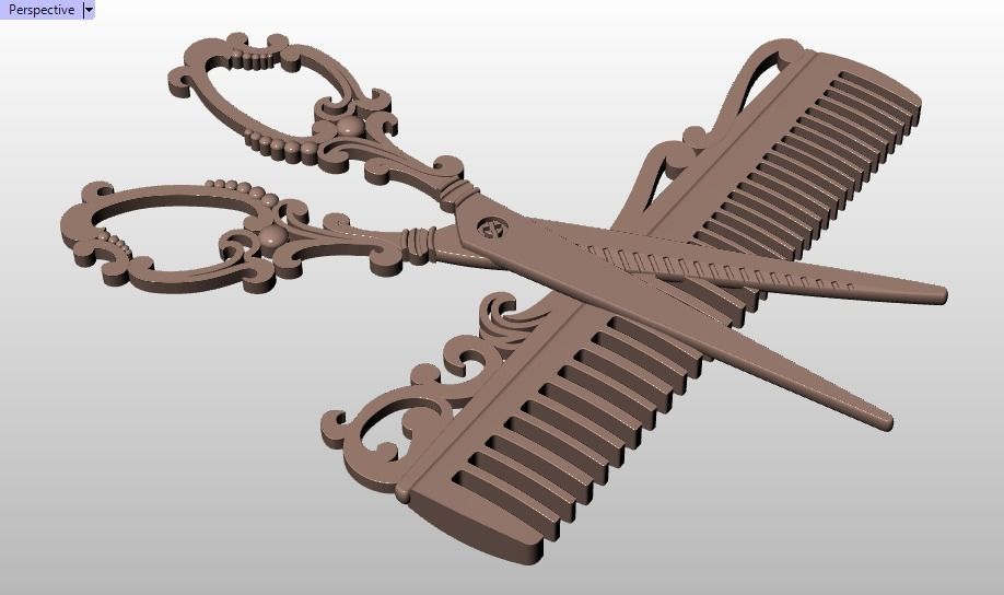 scissor PENDANT 3D print model_19