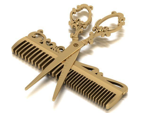 scissor PENDANT 3D print model_16